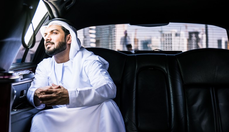 Arab Businessman Chauffeured Car